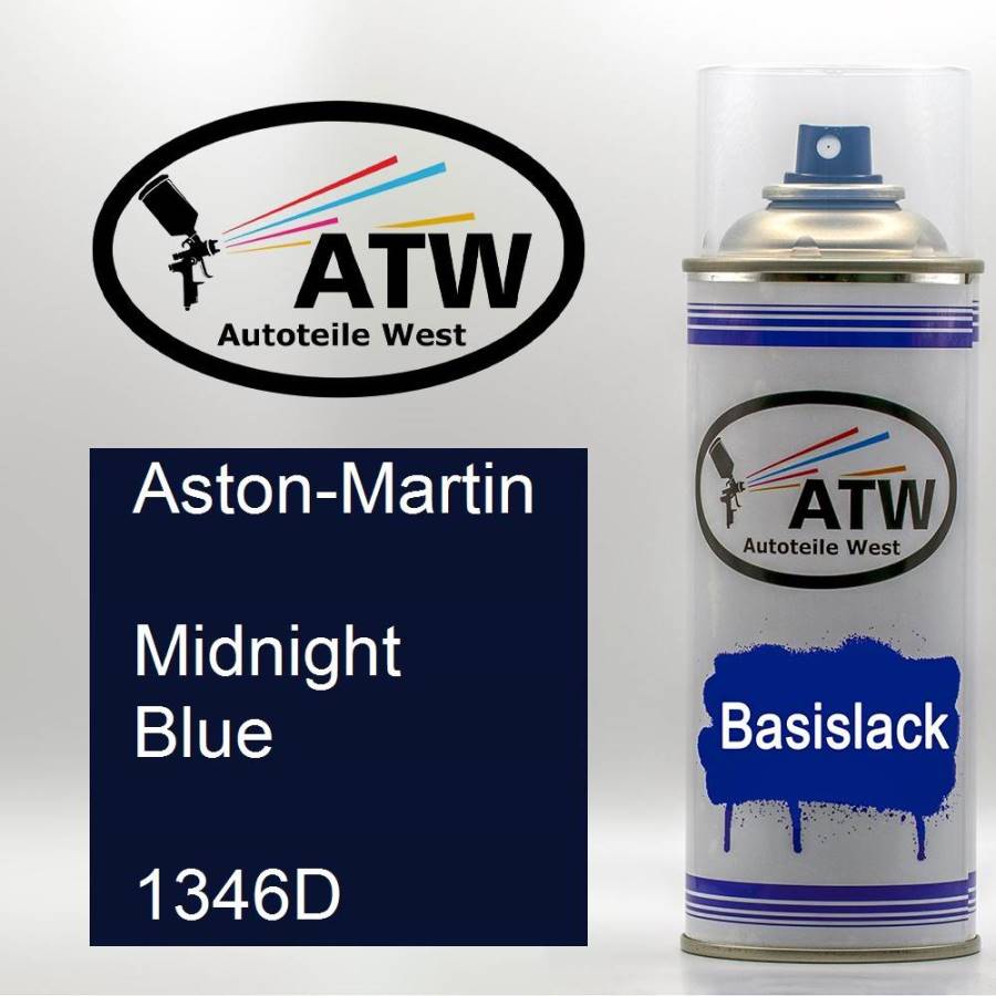 Aston-Martin, Midnight Blue, 1346D: 400ml Sprühdose, von ATW Autoteile West.